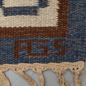 ANNA-GRETA SJÖQVIST, A CARPET, flat weave, ca 235,5-236,5 x 167,5-169,5 cm, signed AGS.