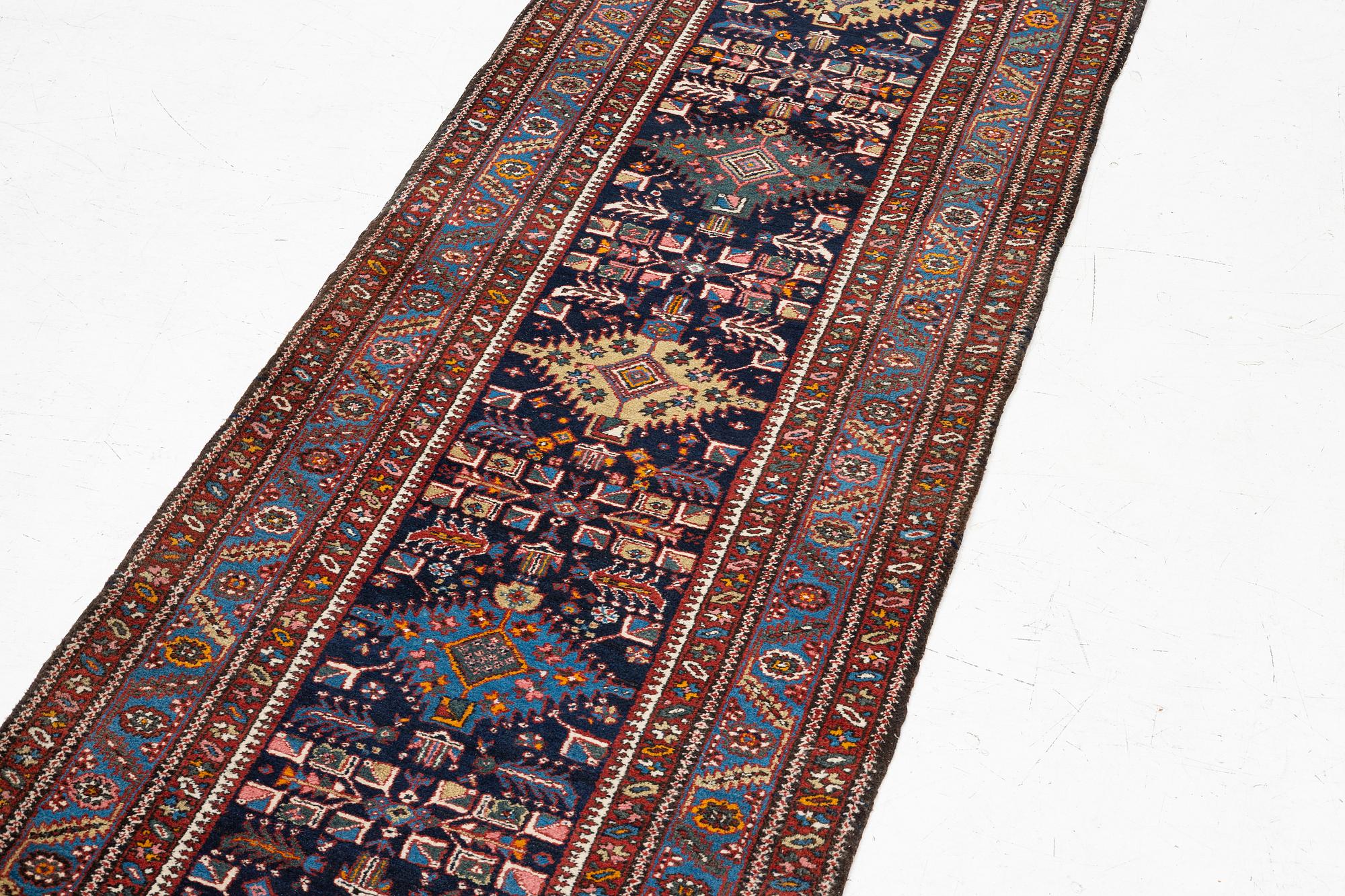 Gallery carpet, Karadja, semi-antique, circa 1930-1940, approximately 440 x 95 cm.