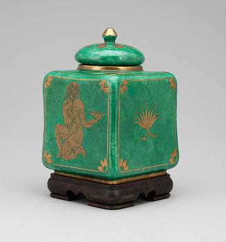 BURK MED LOCK, flintgods, Wilhelm Kåge, Gustavsberg 1929.