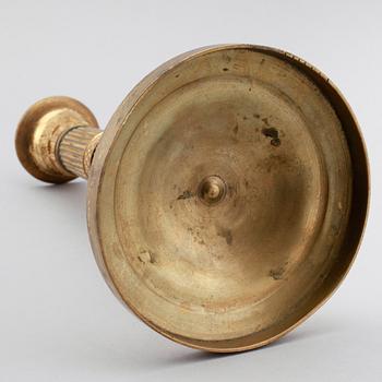 LJUSSTAKE, förgylld, empire, tidigt 1800-tal.