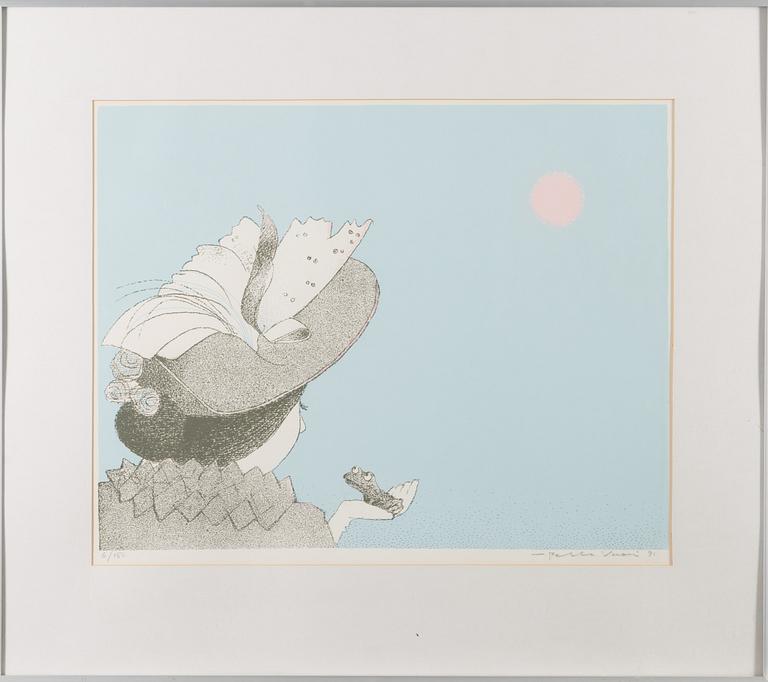 PEKKA VUORI, litografia, signeerattu, merkitty 6/150 ja päivätty -91.