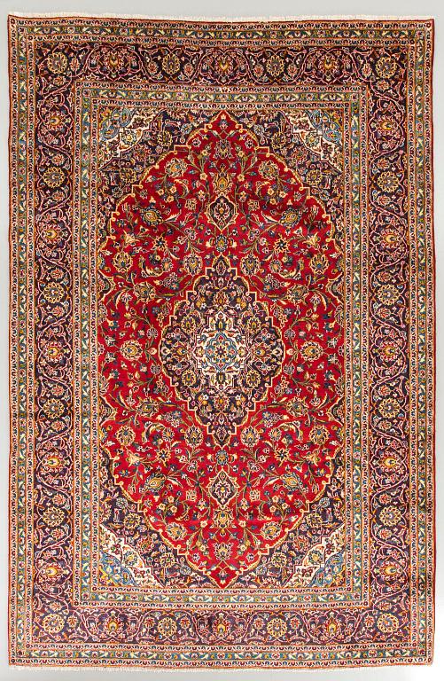 An old Keshan carpet ca 390 x 250 cm.