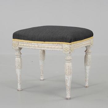 TABURETT, sengustaviansk stockholmsarbete, omkring 1800.