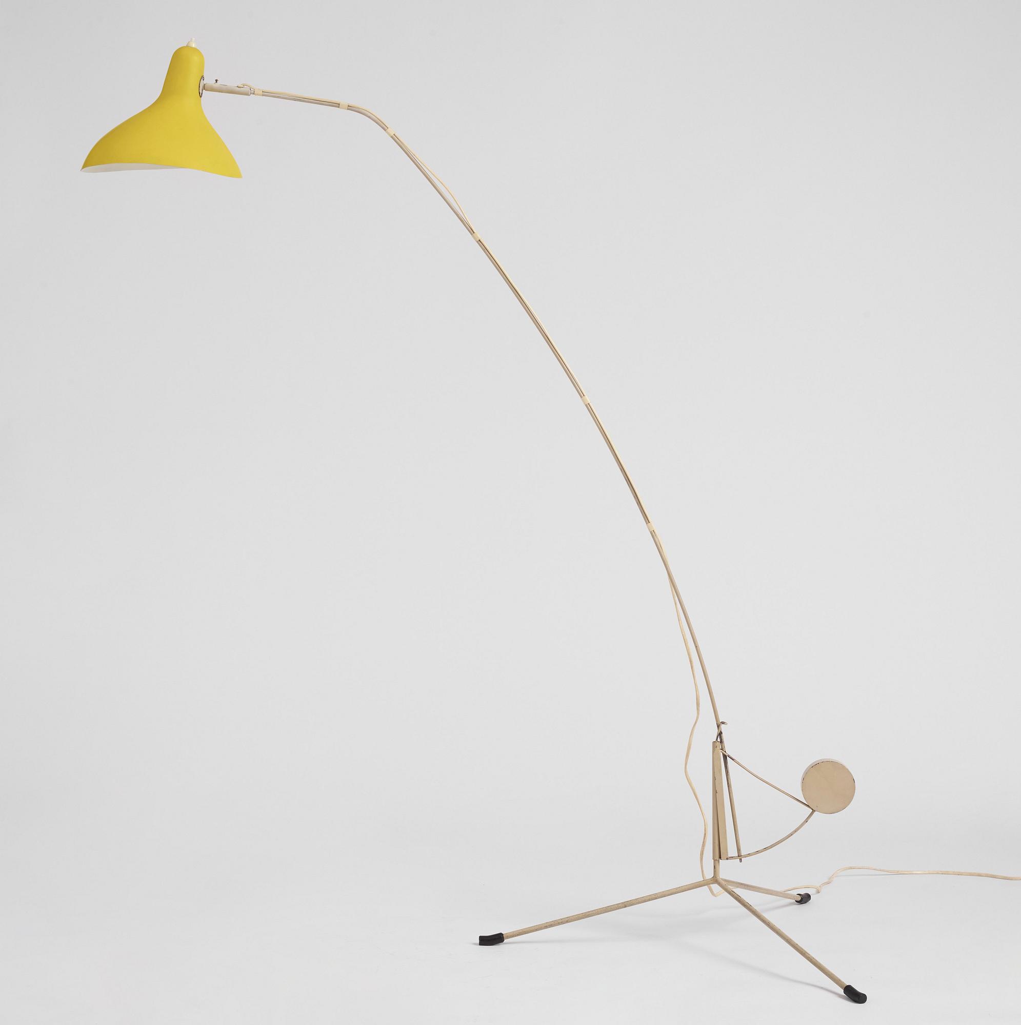 Bernard Schottlander, golvlampa 'Mantis', utförd på licens av Bergboms, Malmö 1950-tal.