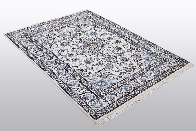 A rug, Nain, part silk, sk 9 LAA, ca 209 x 146 cm.