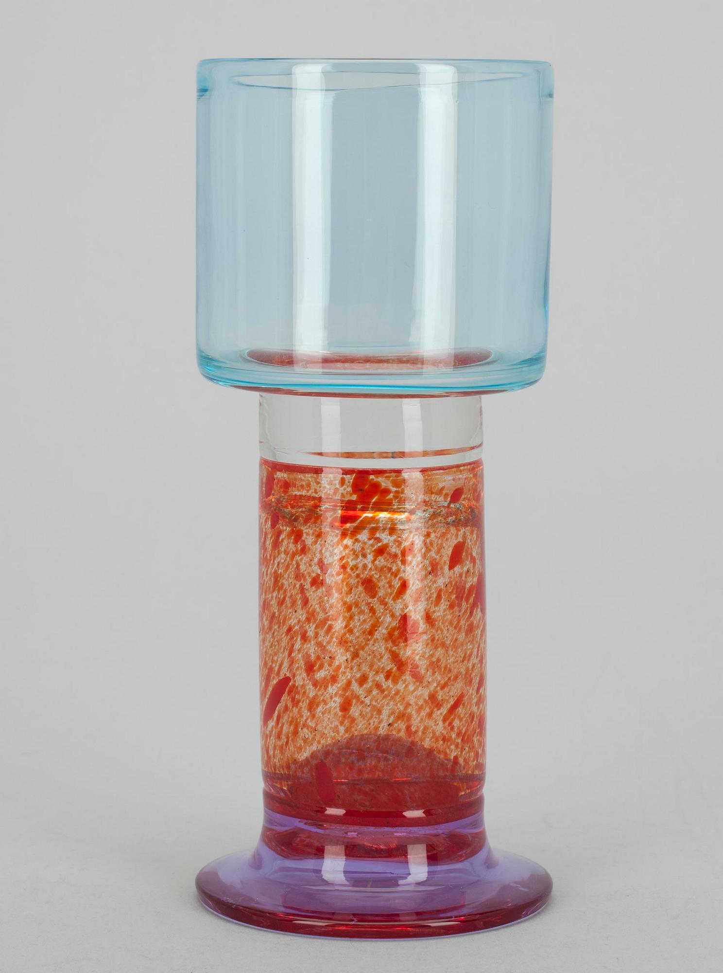 POKAL, glas, sign. Kaj Franck Nuutajärvi, Notsjö. 1970-tal.