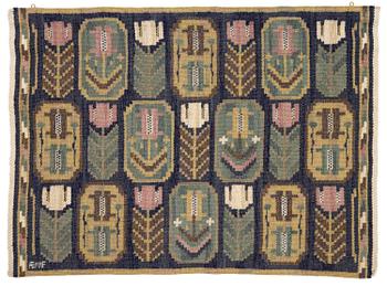 225. Märta Måås-Fjetterström, a flat weave textile, 'Medaljongerna', c. 83 x 61 cm, signed AB MMF.