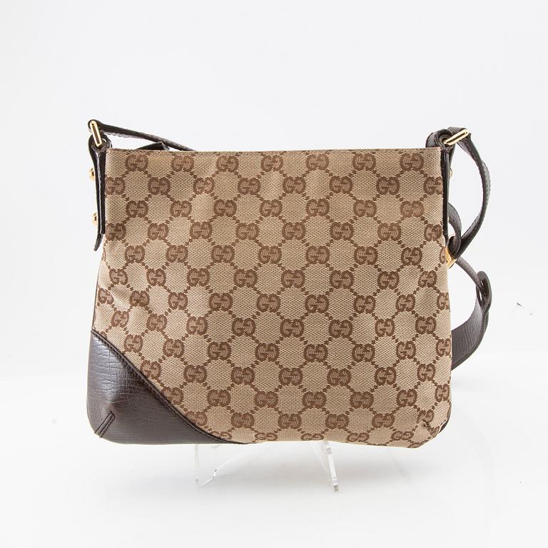 Gucci, axelremsväska Horsebit Canvas Sherry Line.