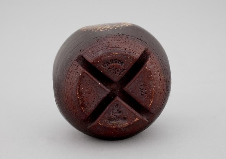 LJUSSTAKE, stengods, Farstagods, Wilhelm Kåge, Gustavsberg. Sign.