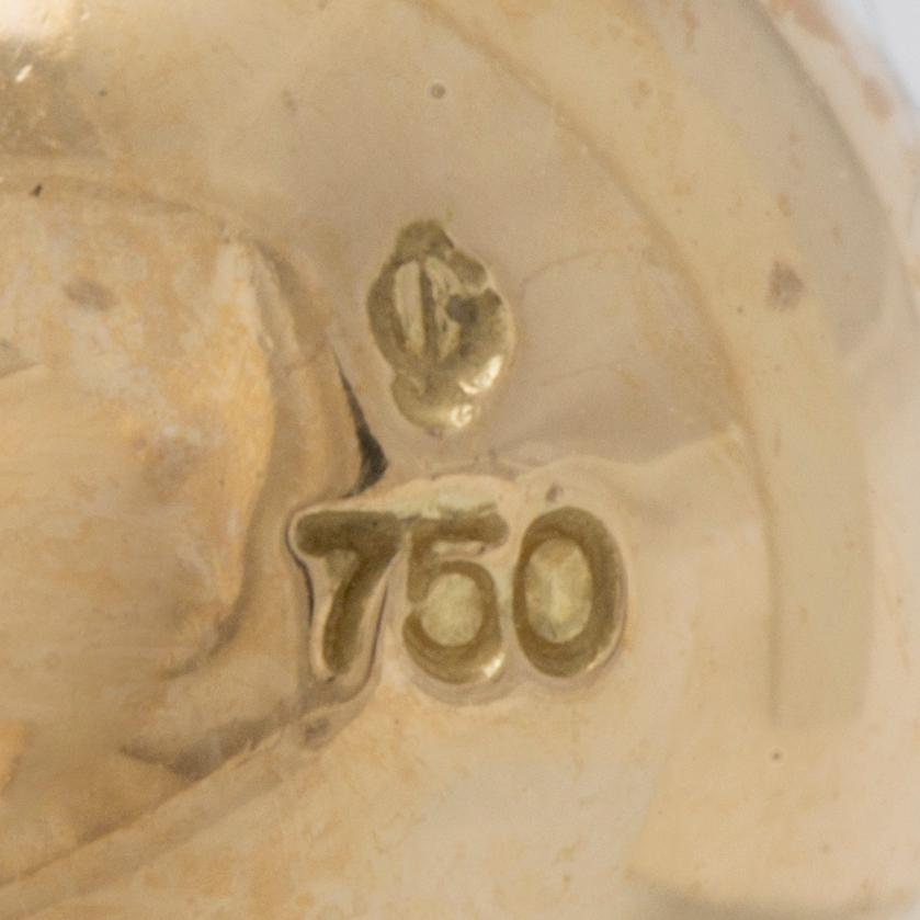 Jacqueline Rabun 18K gold necklace "Cave" set with round brilliant-cut diamonds, for Georg Jensen.