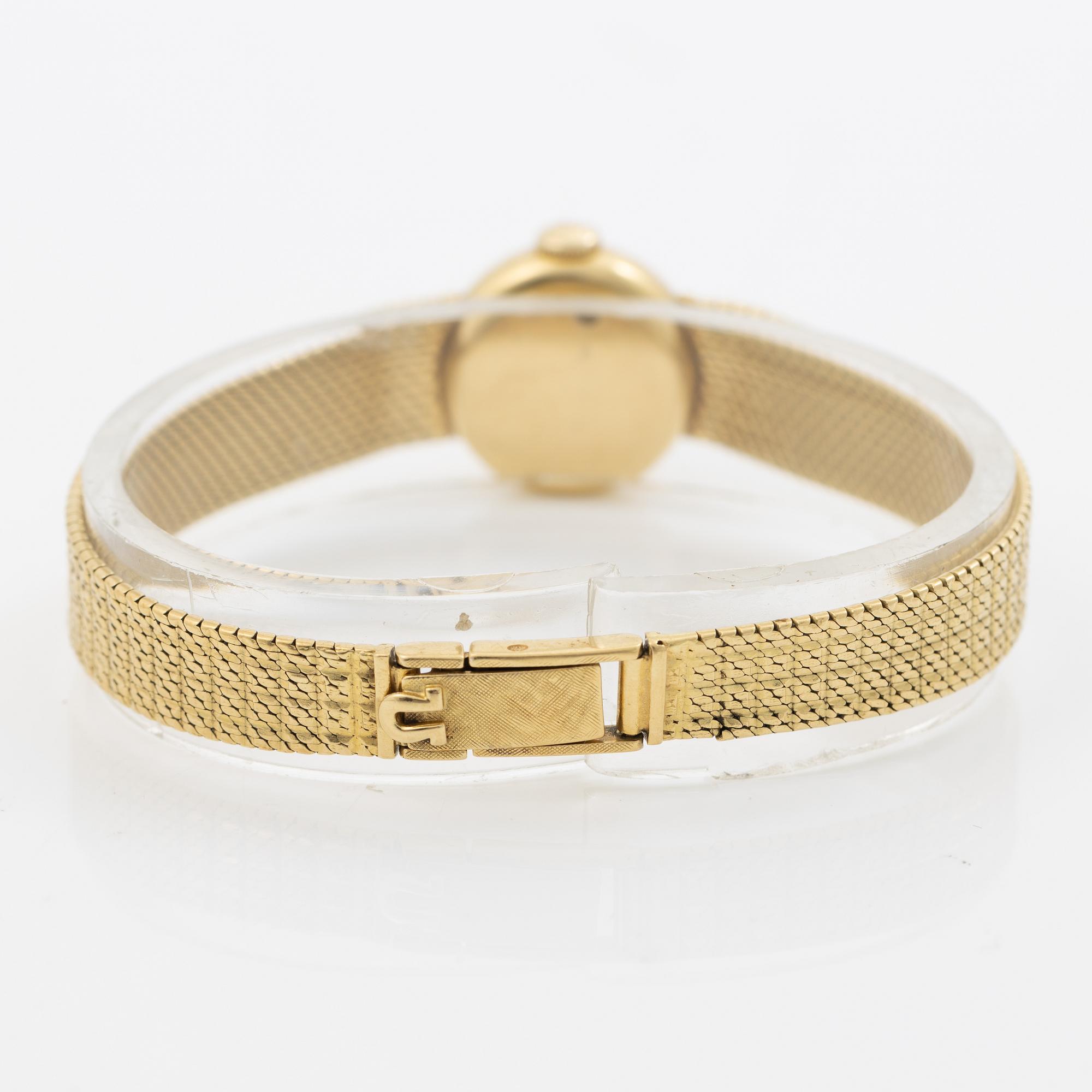 Omega, wristwatch, 18K gold, 17 mm.