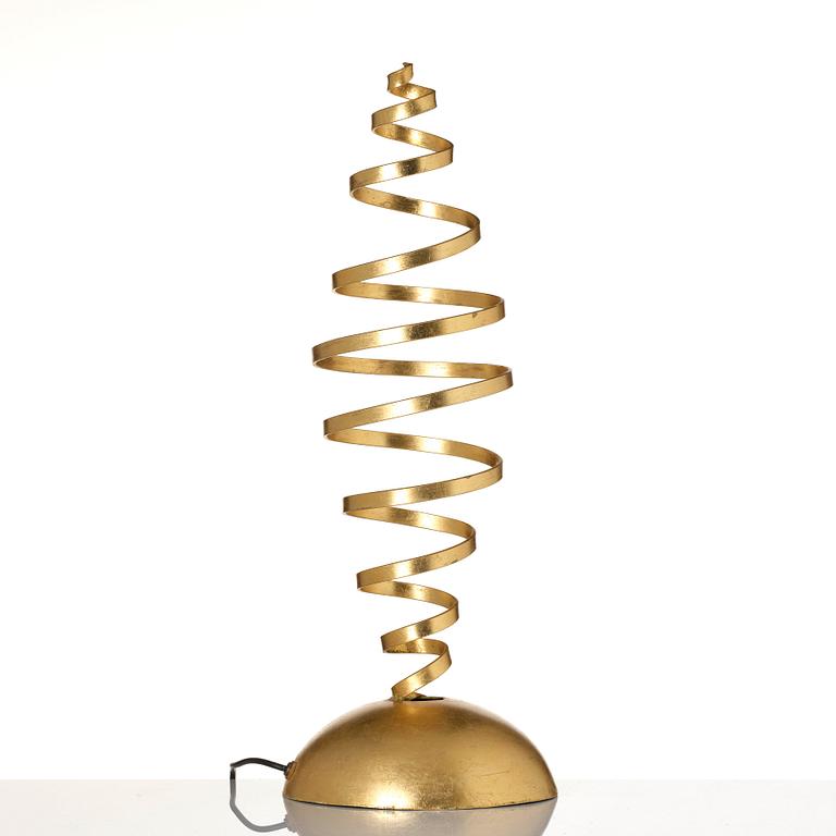 Tom Dixon, a table lamp, "The Spiral Lamp", London, 1990s.