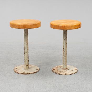 A pair of mig 20th century stools.