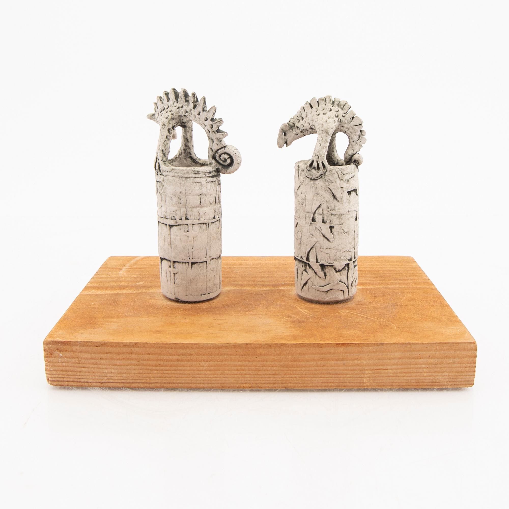 Astrid Anderberg, a ceramic sculpture signed  and dated 77.