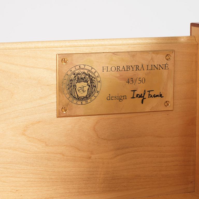 Josef Frank, a mahogany chest of drawers 'Florabyrå Linné', Svenskt Tenn, Sweden 2007, model 1050, jubilee ed. 43/50.