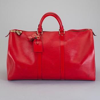 VÄSKA, "Keepall 50 Epi", Louis Vuitton.