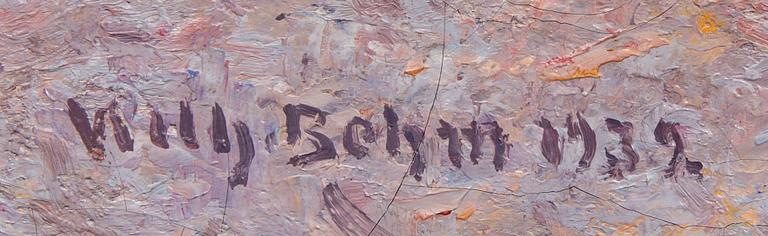 Wilhelm Behm, olja på duk, signerad, daterad 1932.