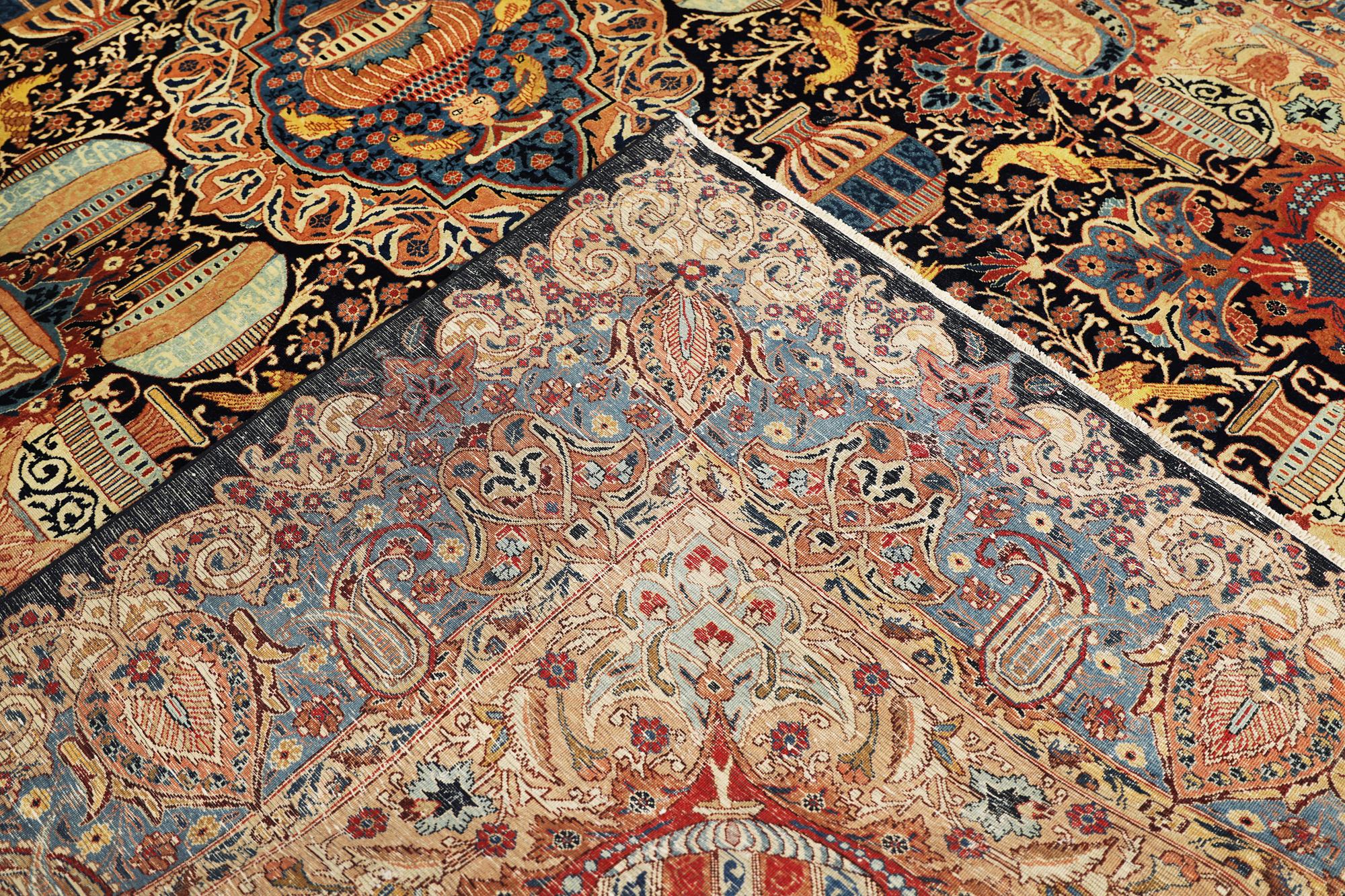 A Kashmar carpet, approx. 383 x 292 cm.