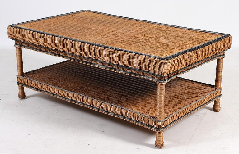 SOFFA samt BORD, korg, 1900-tal.