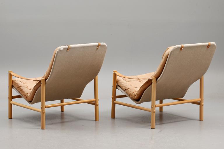 FÅTÖLJER, ett par, "Junker", Bror Boije, Dux, 1900-talets andra hälft.