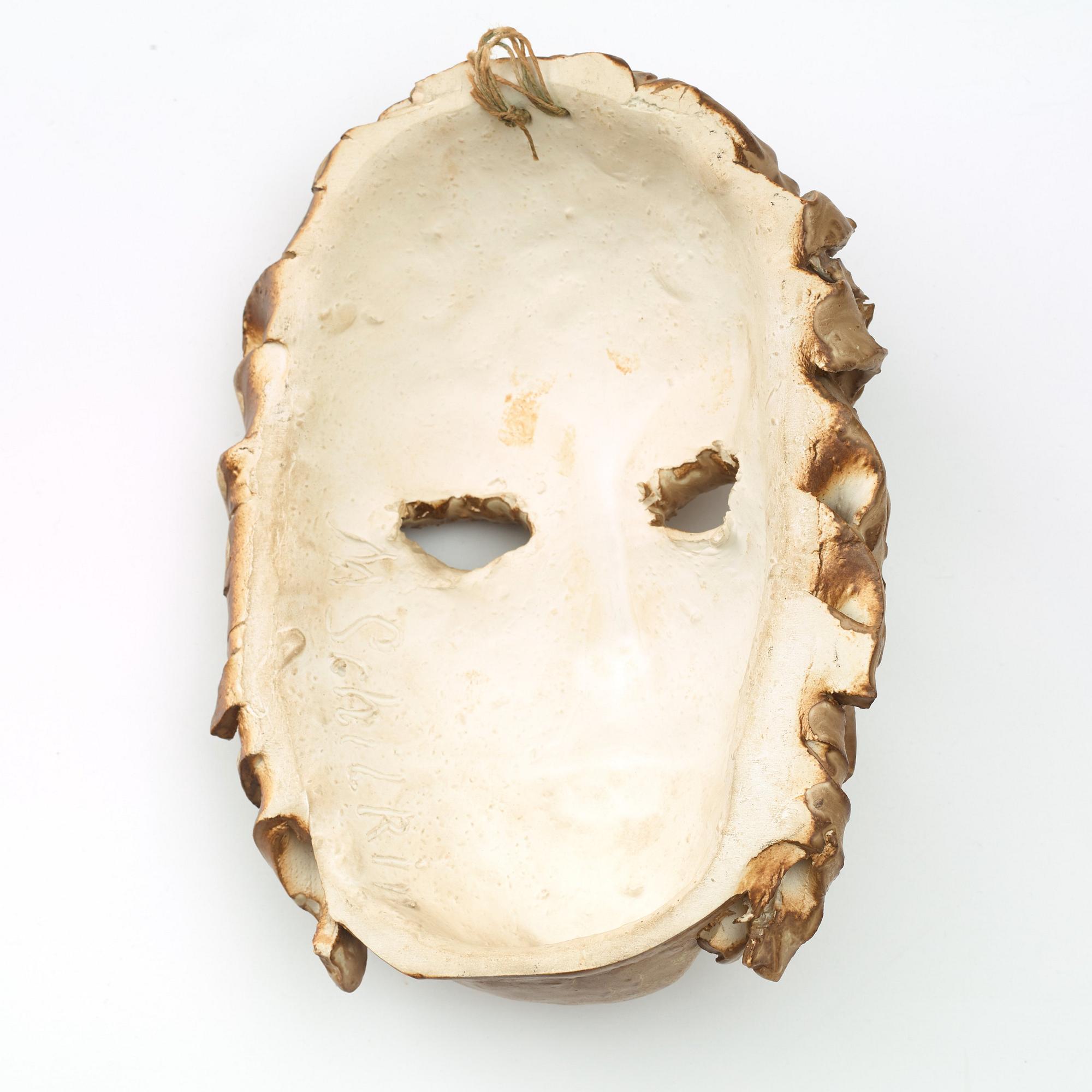 Michael Schilkin, väggskulptur / mask, Arabia, Finland 1930-50-tal.
