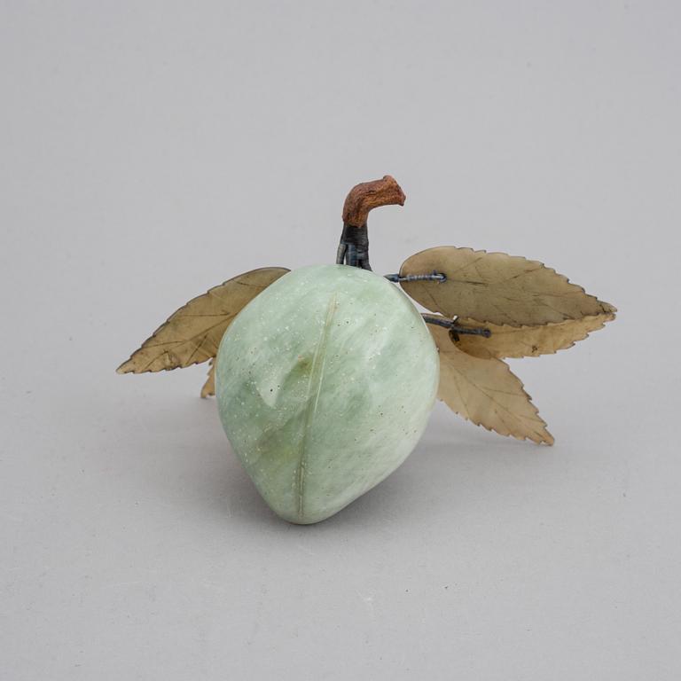 Four Chinese table decorations in various stones, 20th century.