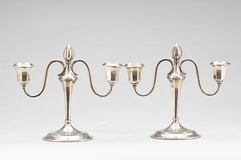 KANDELABRAR, ett par, silver, 1926.