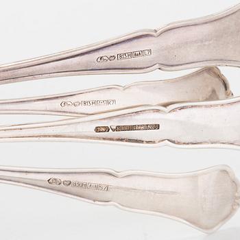 A 74-piece silver cutlery set, 'Chippendale', Kultakeskus, Hämeenlinna 1940-72.