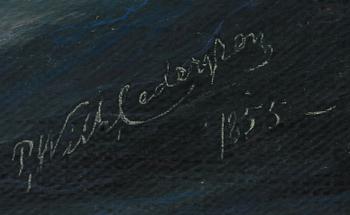 PER WILHELM CEDERGREN, olja på duk. Sign o dat 1855.
