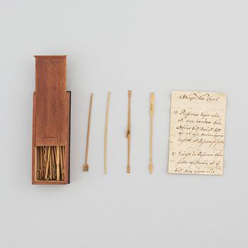 A Swedish late 18th century combined curtlery, dressing- and writing box, from Strömsbergs estate.