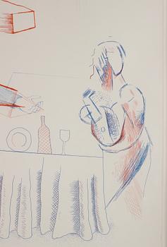 David Hockney, "Figure with still life", ur: "The Blue Guitar".