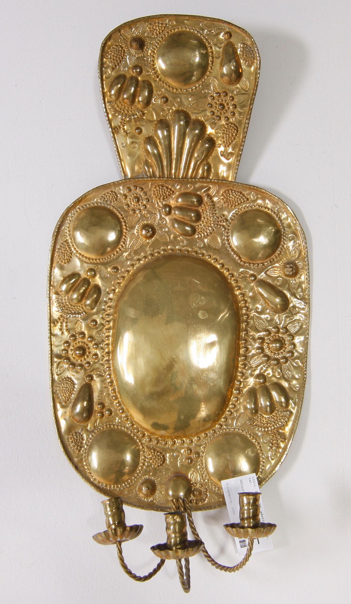 LJUSPLÅT, mässing. 1900-tal.