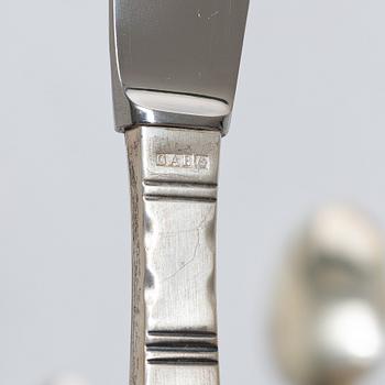 Jacob Ängman, bestickservis, 89 delar, silver, "Rosenholm", GAB, Eskilstuna, 1961-87.