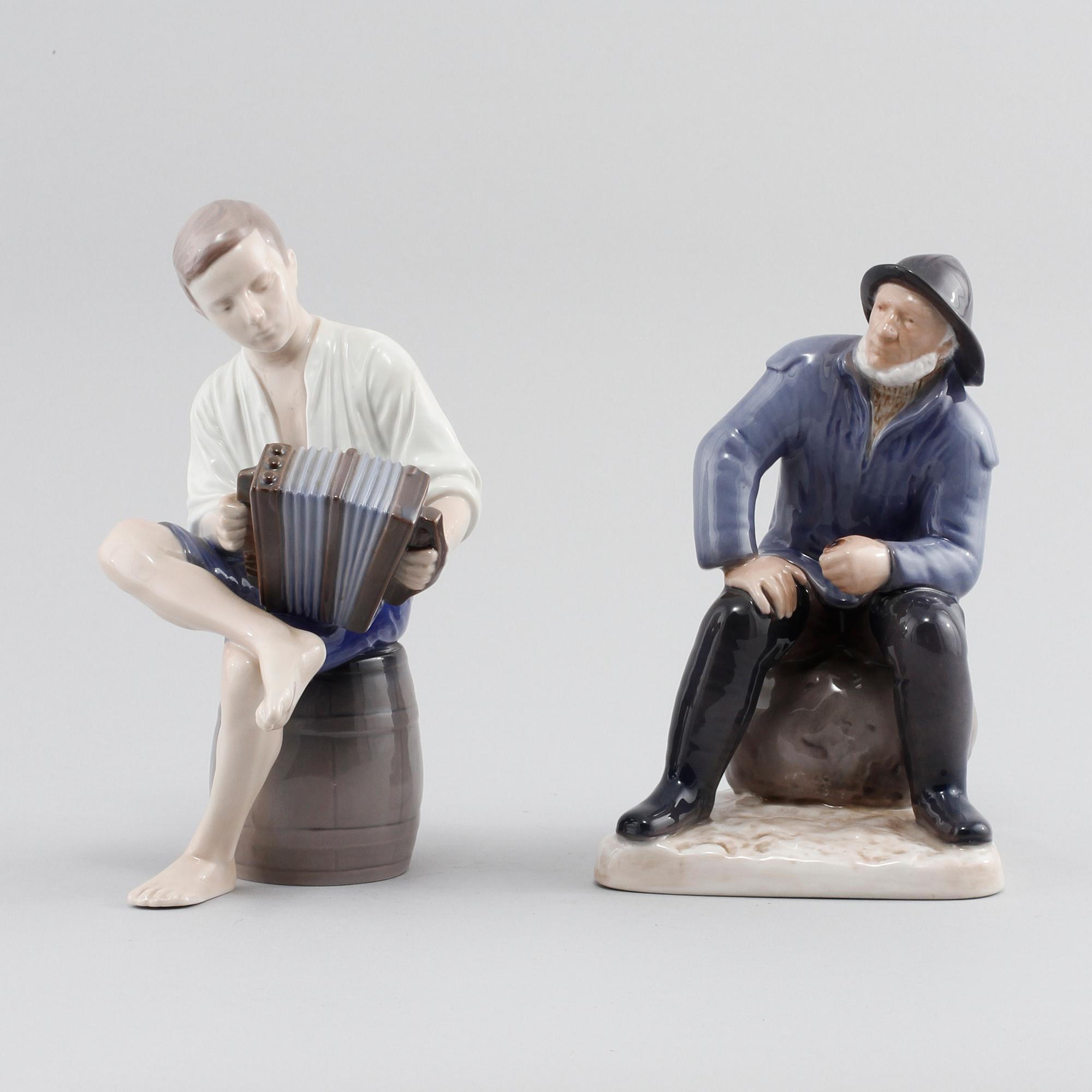 FIGURINER, 2 st, porslin, Bing & Gröndahl, 1900-talets andra hälft.