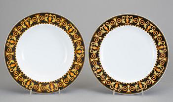 SERVISDELAR, 45st, porslin, mestadels "Barocco", Versace för Rosenthal.