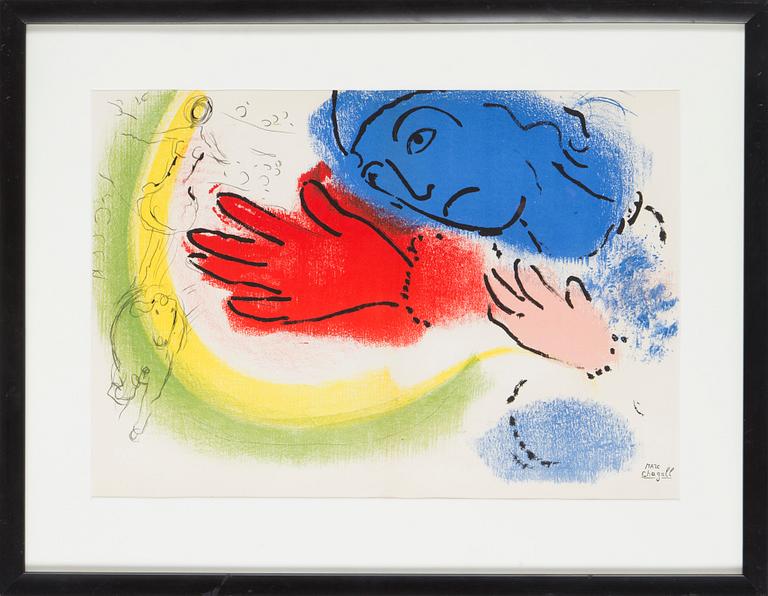 MARC CHAGALL, lithograph in colours, printed signature.