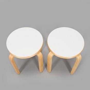 Alvar Aalto, a pair of model 60 stools, Artek, Finland 2015.