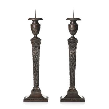 193. A pair of candlesticks, Berliner Eisen, early 19th century, Empire.