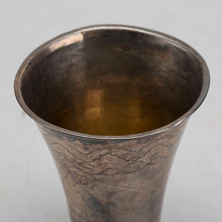 A Swedish silver cup, 1770, height ca 9 cm, weight 62,5 gr.