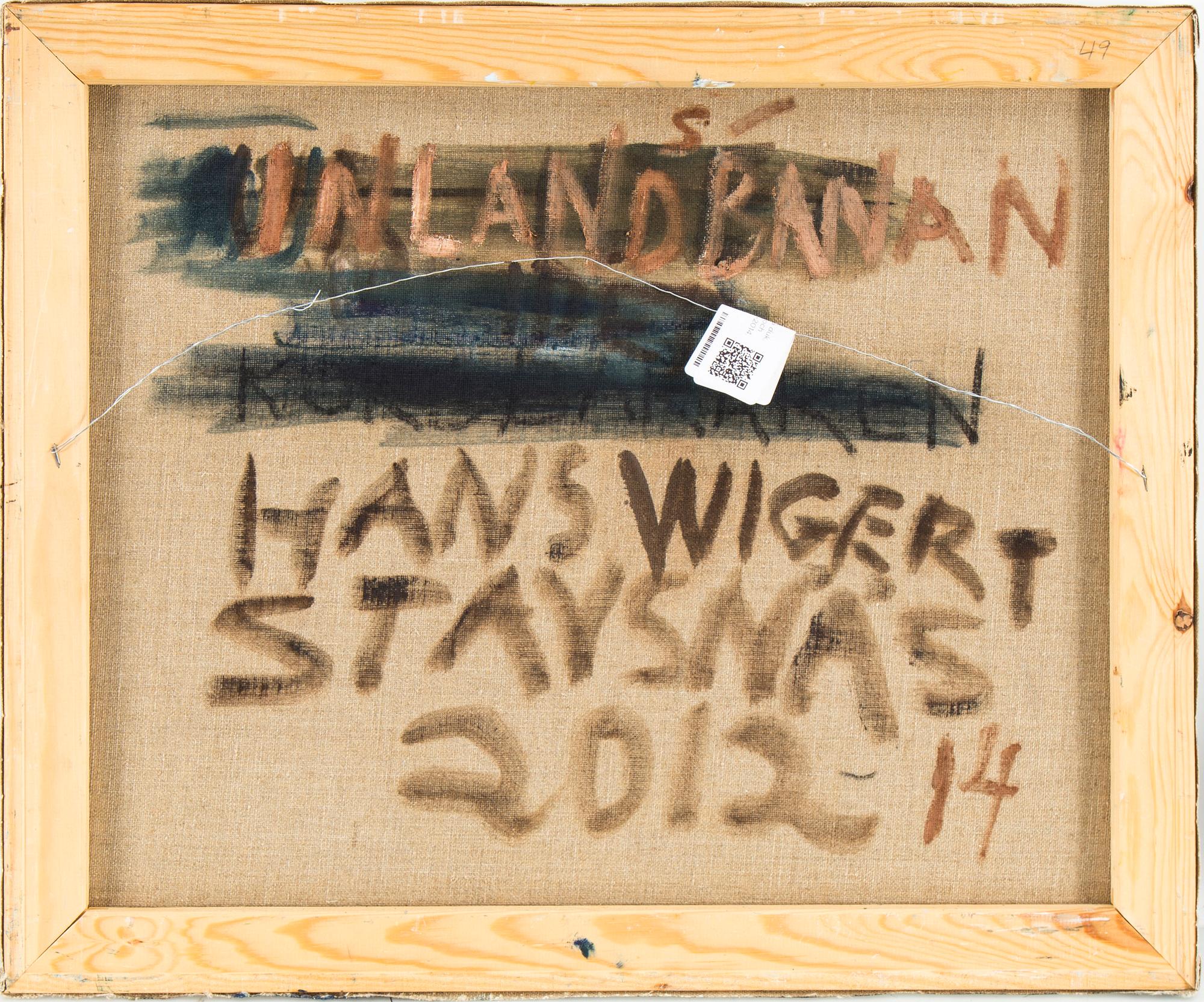 HANS WIGERT, oil on canvas signed Hans Wigert and dated Stavsnäs 2012-2014 on verso.
