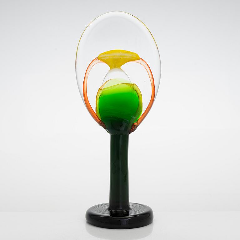 Oiva Toikka,  glasskulptur, "Lollipop", signerad O. Toikka Iittala 2015 30/50.