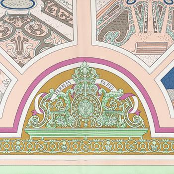 Hermès, a 'Flanerie a Versailles' silk scarf.