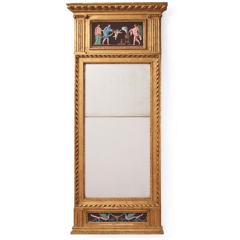 A late Gustavian mirror, end of the 18th century.