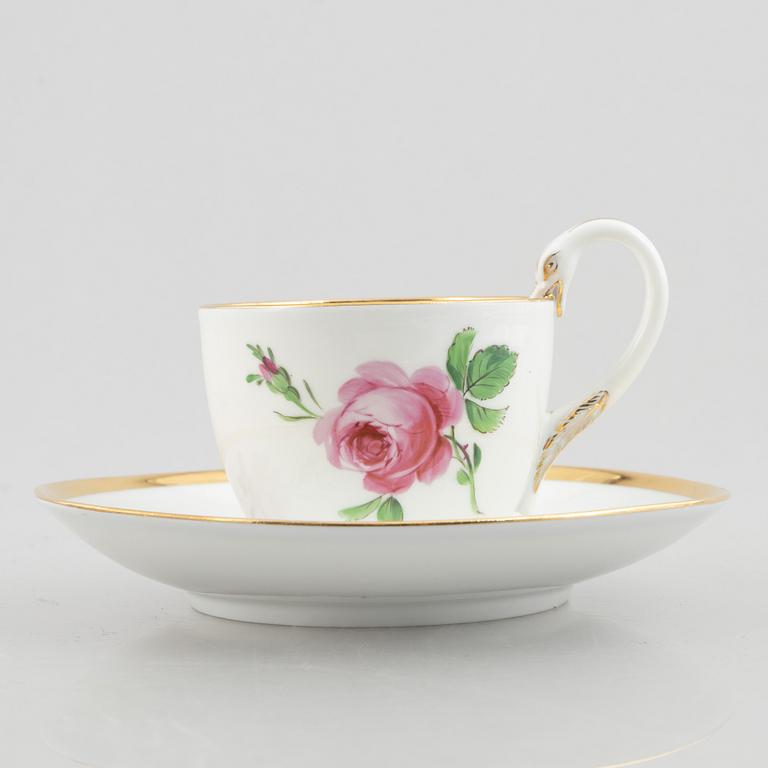 Meissen, a 45-piece "Red Rose" porcelain service, Germany, 19th-20th century.