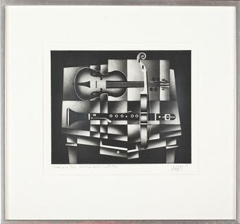 Mario Avati · MARIO AVATI, etsning, signerad och numrerad 29/50.
