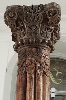 A pair of Indian 19th century columns.