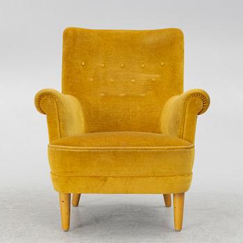 Carl Malmsten, fåtölj, "Hemmakväll", OH Sjögren, 1900-talets andra hälft.