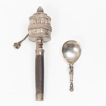 A Norwegian silver spoon, mark of Marius Hammer, Bergen, 1888.