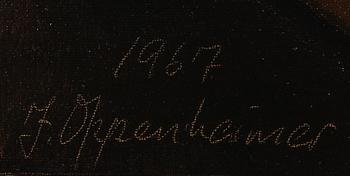 JOHNNY OPPENHEIMER, olja på duk. Sign och dat 1967.