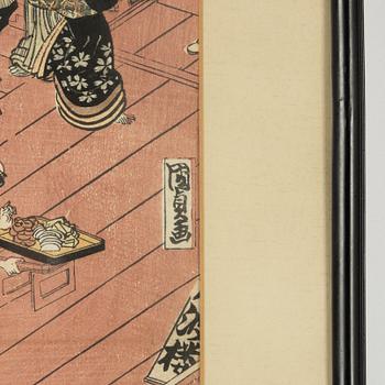 Oidentifierad konstnär, träsnitt, Japan, 1800-tal.